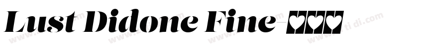 Lust Didone Fine字体转换